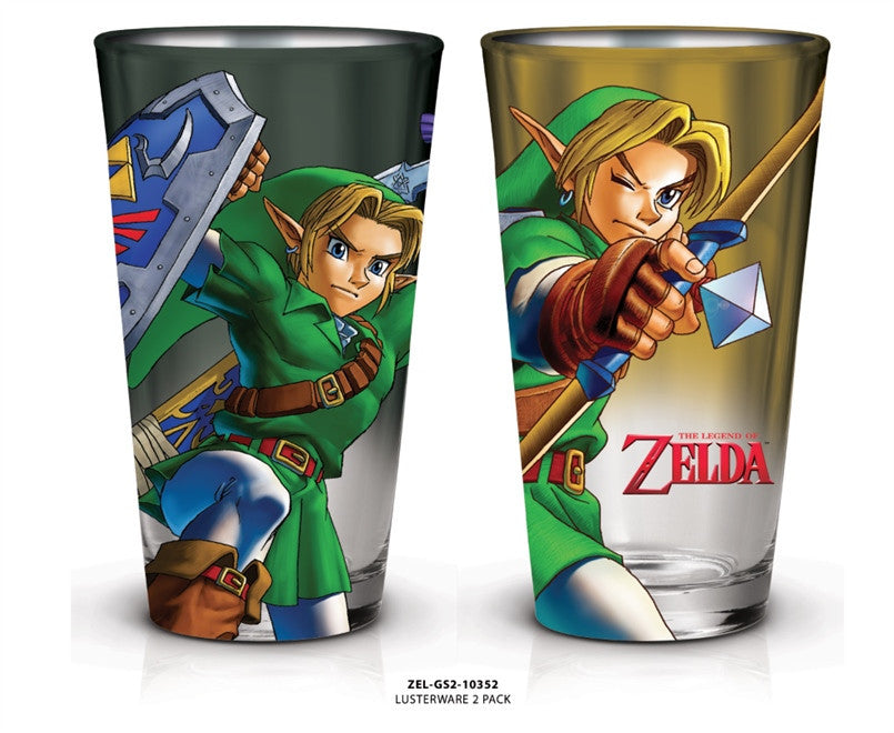 ZELDA PINT GLASS SET/2