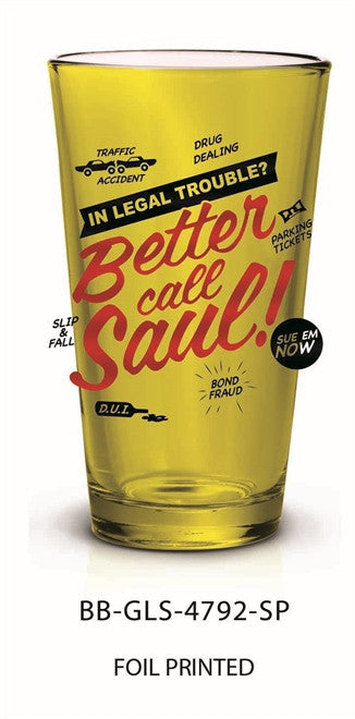 BB BETTER CALL SAUL PINT GLASS