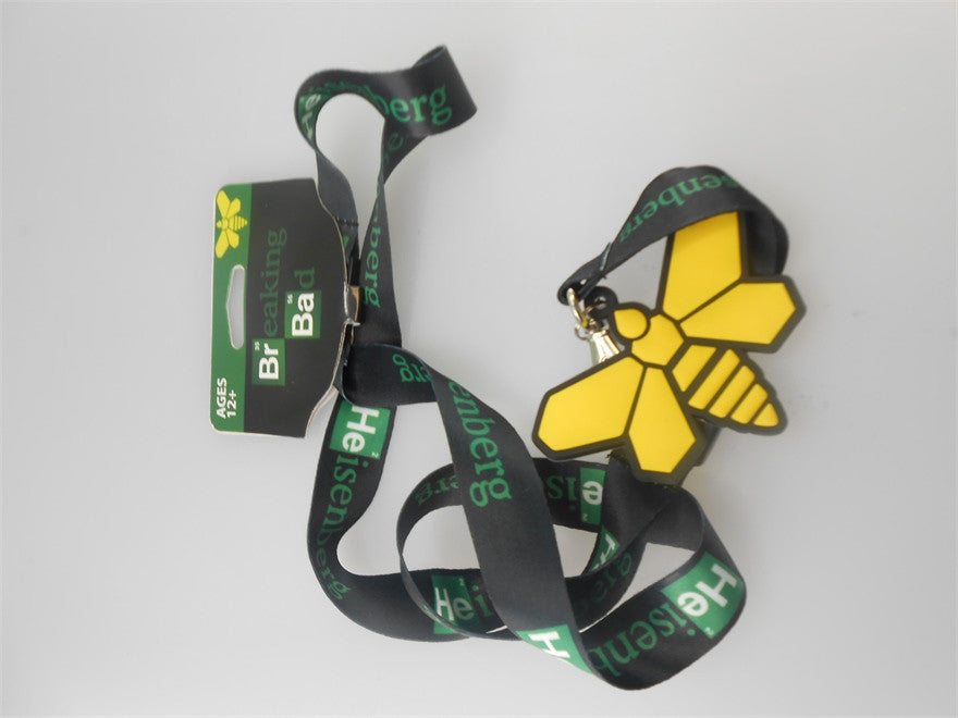 BREAKING BAD HEISENBERG LANYARD W/ YELLOW MOTH CHARM