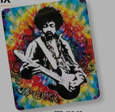 Jimi Hendrix Guitar Tie-Dye Fleece Blanket