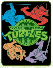 TMNT Coral Fleece-Neon Turtles