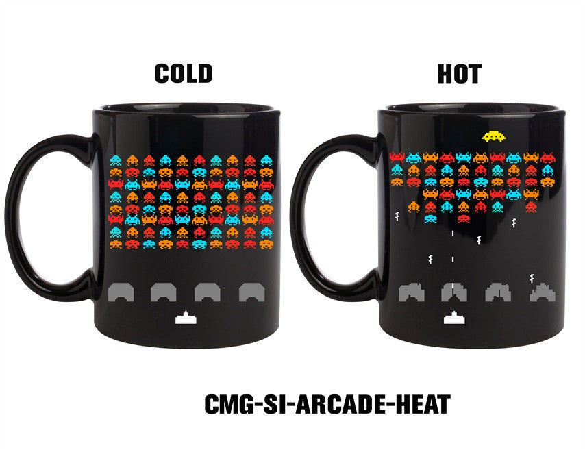 Space Invaders Coffee Mug - Heat Changing - Game
