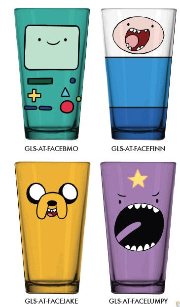 ADVENTURE TIME FACES 4-PACK PINT GLASSES