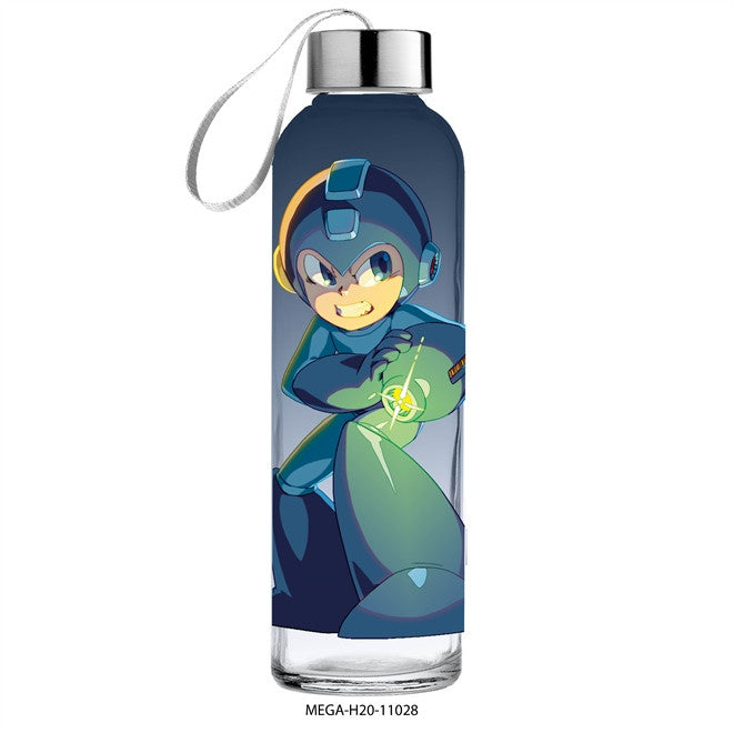 Mega Man Glass Water Bottle