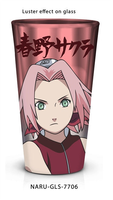 Naruto pink luster pint glass