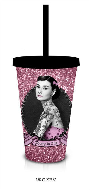 Audrey Pretty in Pink glitter Carnival Cup