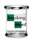 Smoking Weed Periodic Clear 3 OZ stash jar