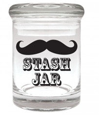 CLEAR MUSTACHE STASH JAR